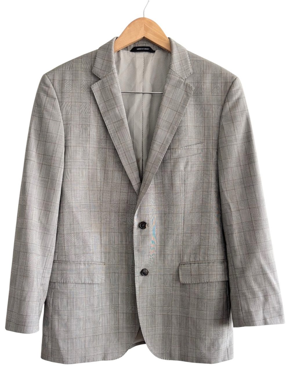 Hugo Boss Loro Piana The James Sharp2 Light Gray Glen Plaid Sport Coat